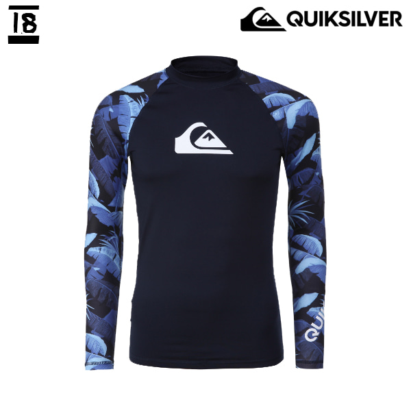 18 QUIKSILVER 퀵실버 래쉬가드 ALL TIME PRINT LS_NVY